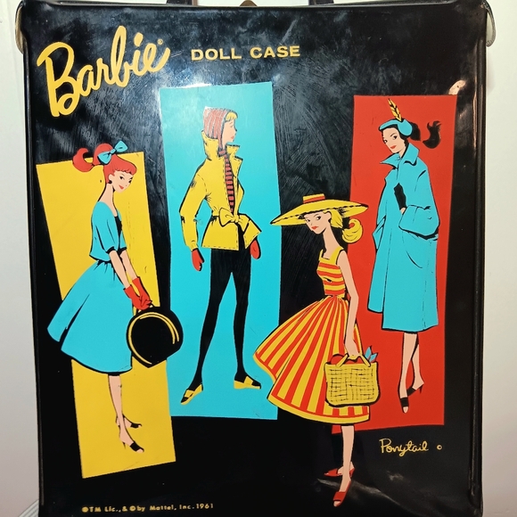 1961 Bubble Cut Blond Titian? Barbie Case Clothes Accessories Missing Finger - Picture 8 of 11